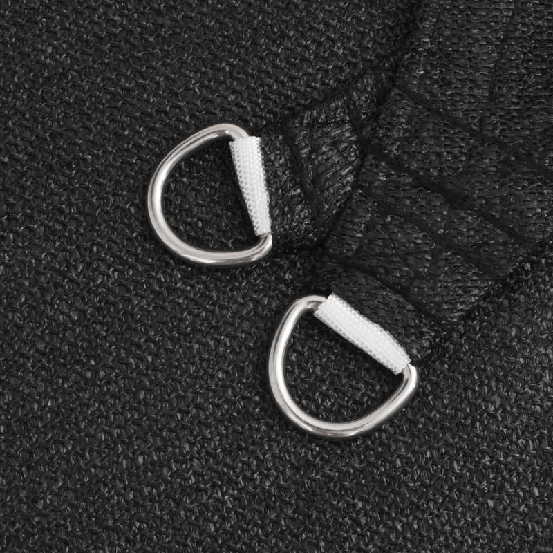 Żagiel przeciwsłoneczny, 160 g/m², czarny, 3x4x5 m, HDPE