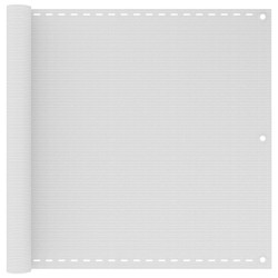 Parawan balkonowy, biały, 90x500 cm, HDPE