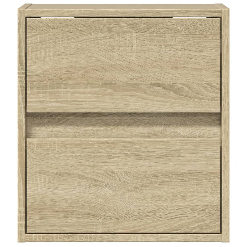 Ścienne szafki TV z LED, 2 szt., dąb sonoma, 41x31x45 cm