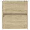 Ścienne szafki TV z LED, 2 szt., dąb sonoma, 41x31x45 cm