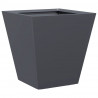 Donice ogrodowe, 2 szt., antracytowe, 30x30x30 cm, stalowe