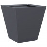 Donice ogrodowe, 2 szt., antracytowe, 30x30x30 cm, stalowe