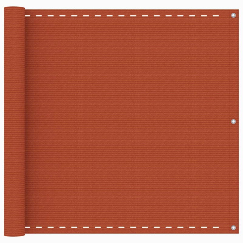 Parawan balkonowy, pomarańczowy, 90x500 cm, HDPE