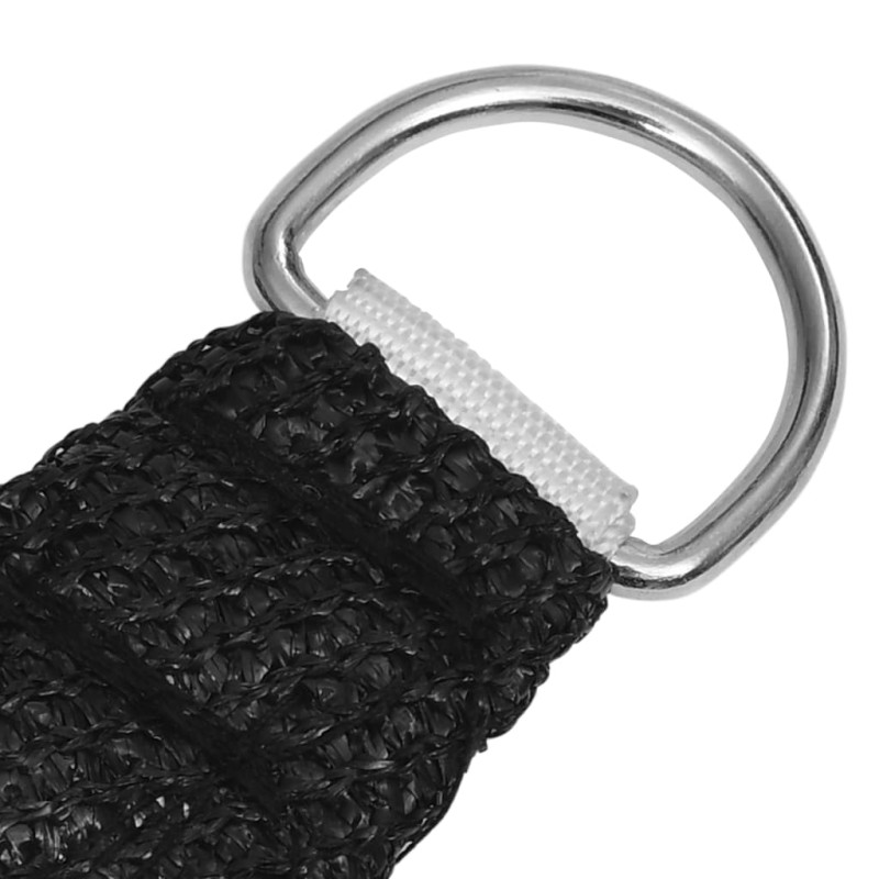 Żagiel przeciwsłoneczny, 160 g/m², czarny, 5x6x6 m, HDPE
