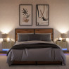 Wiszące szafki nocne z LED, 2 szt., dąb sonoma