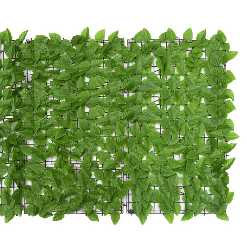 Parawan balkonowy, zielone liście, 300x100 cm