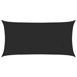 Żagiel przeciwsłoneczny, 160 g/m², czarny, 2x4 m, HDPE