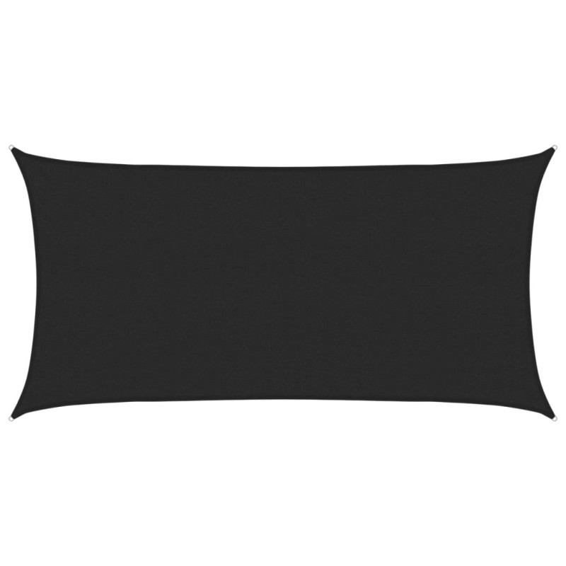 Żagiel przeciwsłoneczny, 160 g/m², czarny, 2x4 m, HDPE