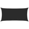 Żagiel przeciwsłoneczny, 160 g/m², czarny, 2x4 m, HDPE