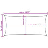 Żagiel przeciwsłoneczny, 160 g/m², czarny, 2x4 m, HDPE