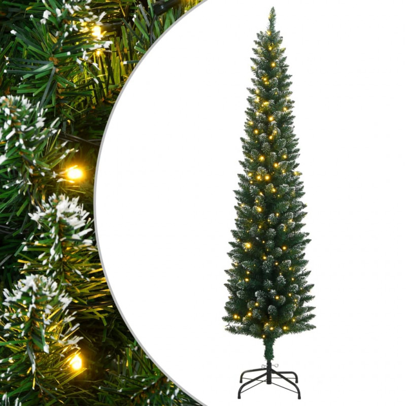 Sztuczna, smukła choinka, 150 lampek LED, 150 cm