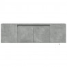 Ścienna szafka TV z LED, szarość betonu, 135x31x39,5 cm