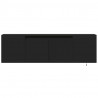 Ścienna szafka TV z LED, czarna, 135x31x39,5 cm