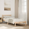 Dłuższe łóżko bez materaca, 80x210 cm, lite drewno sosnowe