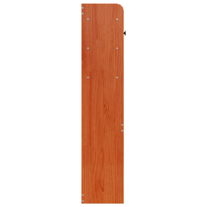 Wezgłowie do łóżka, z półkami, woskowy brąz, 200 cm, sosnowe