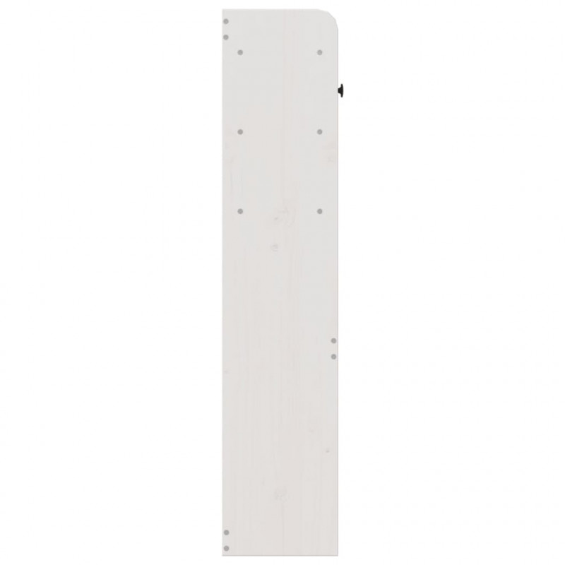 Wezgłowie do łóżka, z półkami, białe, 180 cm, drewno sosnowe