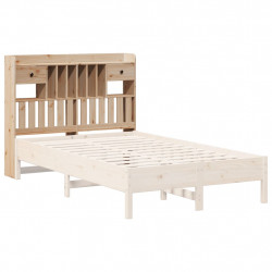 Wezgłowie do łóżka, z półkami, 120 cm, lite drewno sosnowe