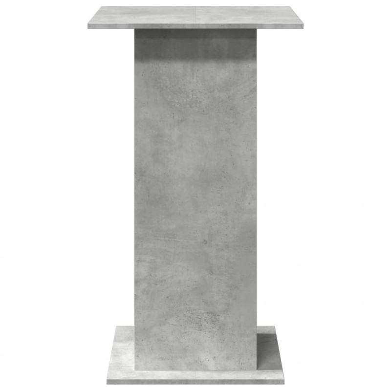 Stolik barowy z półkami, szarość betonu, 60x60x102 cm