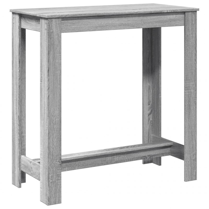Stolik barowy, szary dąb sonoma, 102x50x103,5 cm