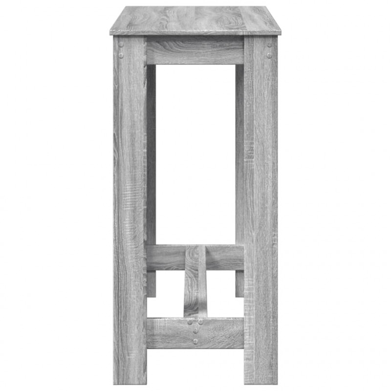 Stolik barowy, szary dąb sonoma, 102x50x103,5 cm