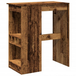 Stolik barowy z przegródkami, stere drewno, 90x47,5x103,5 cm