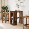 Stolik barowy z przegródkami, stere drewno, 90x47,5x103,5 cm