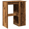 Stolik barowy z przegródkami, stere drewno, 90x47,5x103,5 cm