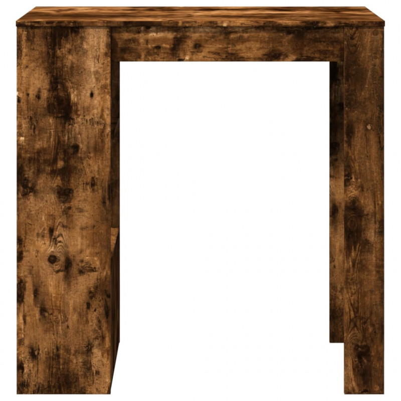 Stolik barowy z przegrodami, przydymiony dąb, 102x50x103,5 cm