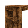 Stolik barowy z przegrodami, przydymiony dąb, 102x50x103,5 cm