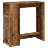 Stolik barowy z przegrodami, stare drewno, 101x40x103,5 cm