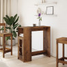 Stolik barowy z przegrodami, stare drewno, 101x40x103,5 cm
