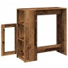 Stolik barowy z przegrodami, stare drewno, 101x40x103,5 cm