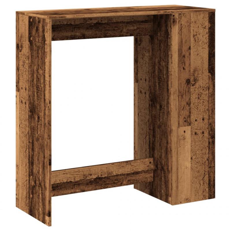 Stolik barowy z przegrodami, stare drewno, 101x40x103,5 cm