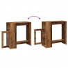 Stolik barowy z przegrodami, stare drewno, 101x40x103,5 cm