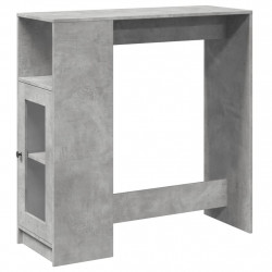Stolik barowy z przegrodami, szarość betonu, 101x40x103,5 cm