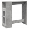 Stolik barowy z przegrodami, szarość betonu, 101x40x103,5 cm