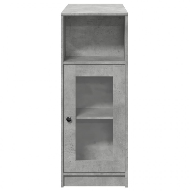 Stolik barowy z przegrodami, szarość betonu, 101x40x103,5 cm