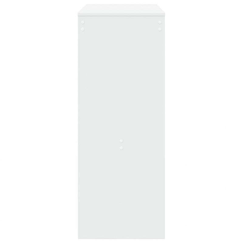 Stolik barowy z półkami, biały, 90x40x103,5 cm