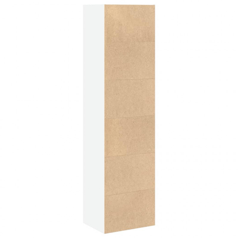 Regał na książki, biały, 40x30x152 cm, materiał drewnopochodny