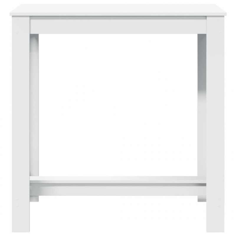 Stolik barowy, biały, 102x50x103,5 cm, materiał drewnopochodny