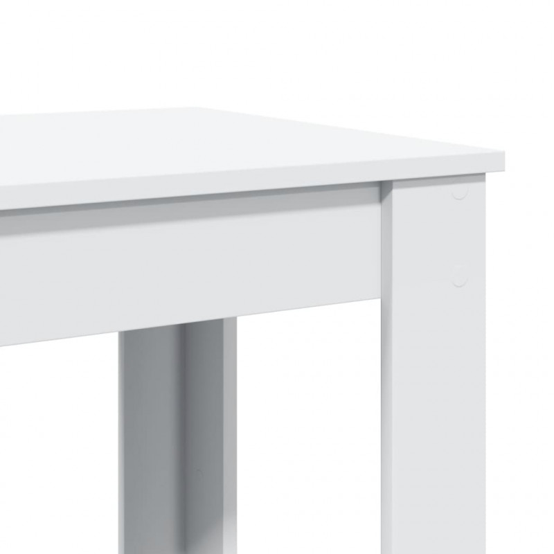 Stolik barowy, biały, 102x50x103,5 cm, materiał drewnopochodny