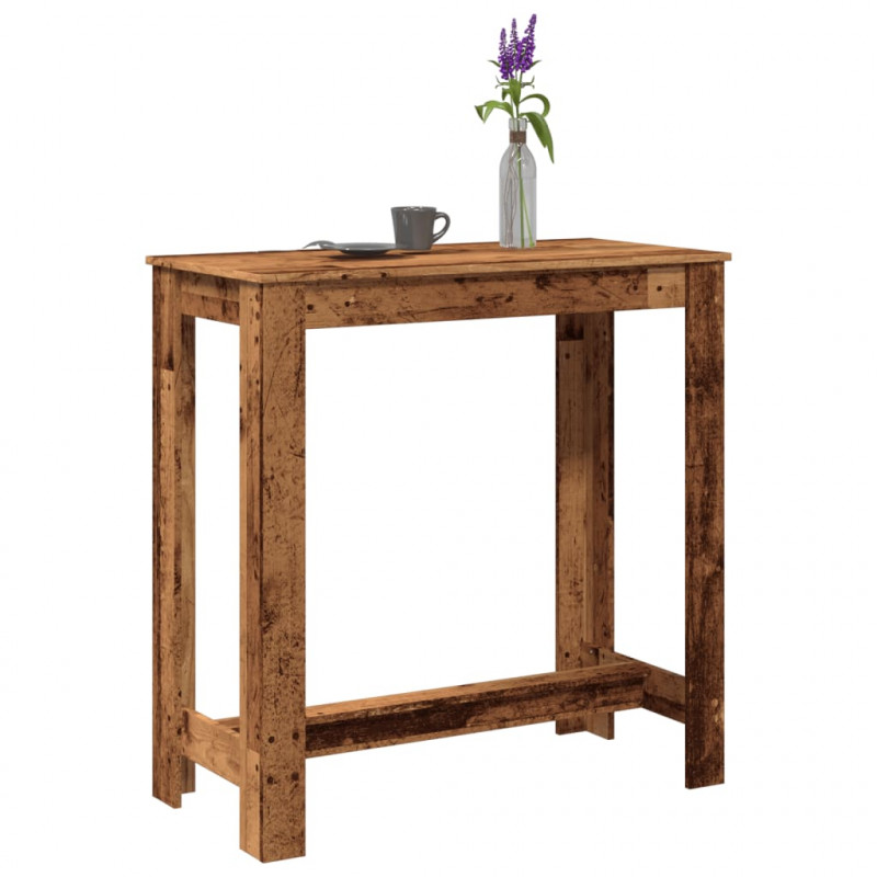 Stolik barowy, stare drewno, 102x50x103,5 cm