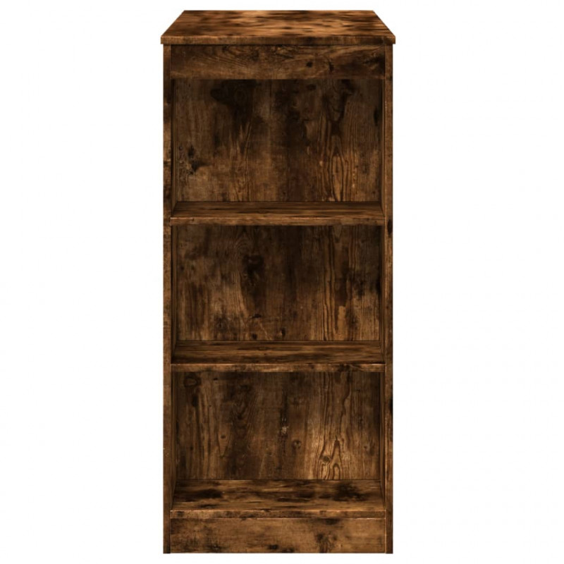 Stolik barowy z półkami, przydymiony dąb, 95x47x103,5 cm