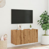 Ścienna szafka TV, dąb artisian, 80x30x41 cm