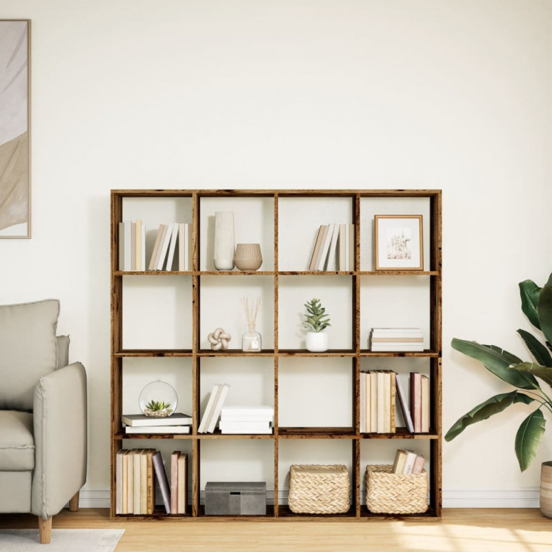 Regał, stare drewno, 137,5x29x137,5 cm, materiał drewnopochodny