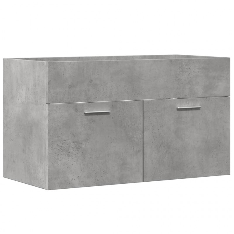 Szafka pod umywalkę, szarość betonu, 80x38,5x46 cm, płyta