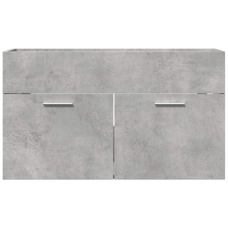 Szafka pod umywalkę, szarość betonu, 80x38,5x46 cm, płyta
