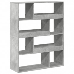 Regał, szarość betonu, 100x33x125,5 cm, materiał drewnopochodny