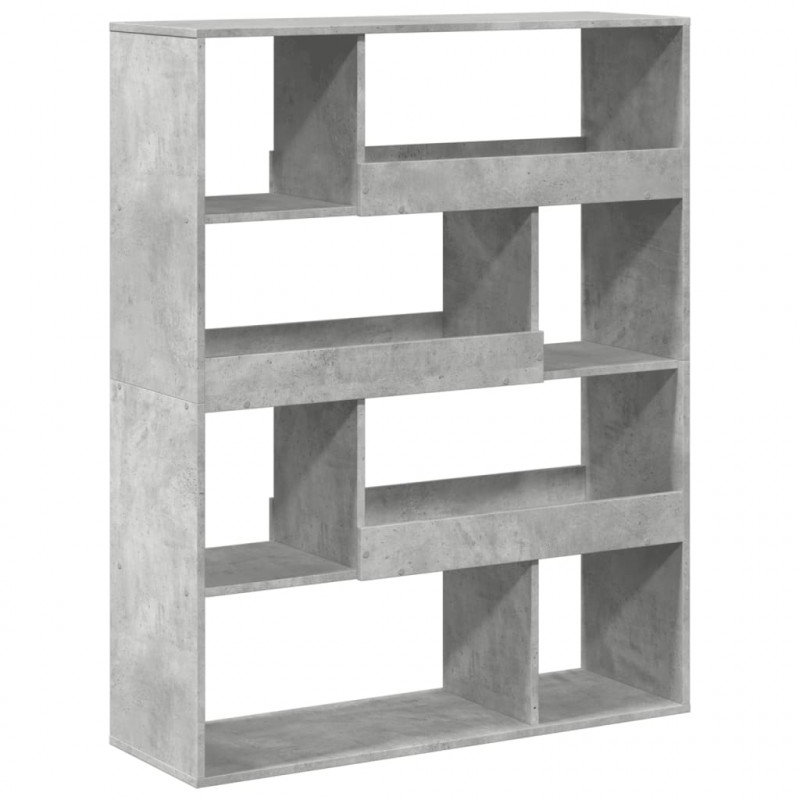 Regał, szarość betonu, 100x33x125,5 cm, materiał drewnopochodny