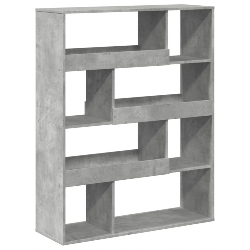Regał, szarość betonu, 100x33x125,5 cm, materiał drewnopochodny